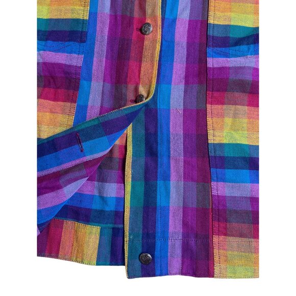 Draper’s And Damon’s xl womens button Jacket Colorful rainbow Vintage Style A777 - Picture 7 of 12